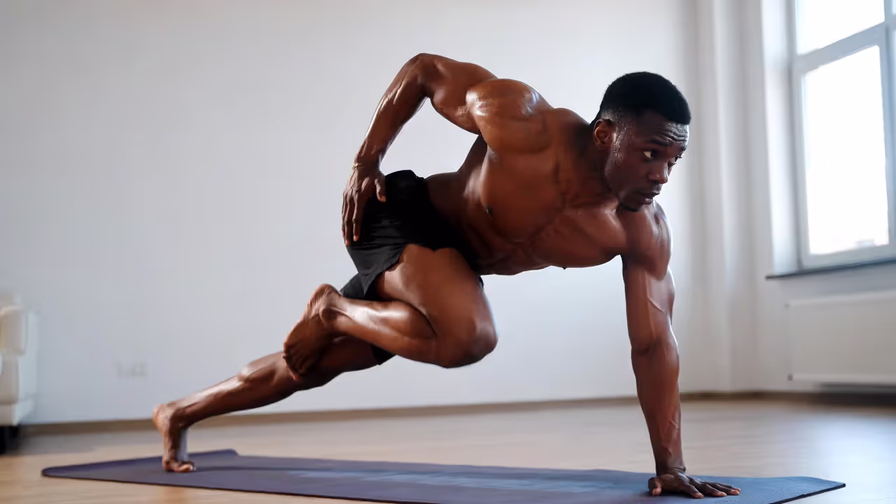 Core-driven cardio burst during interval block.