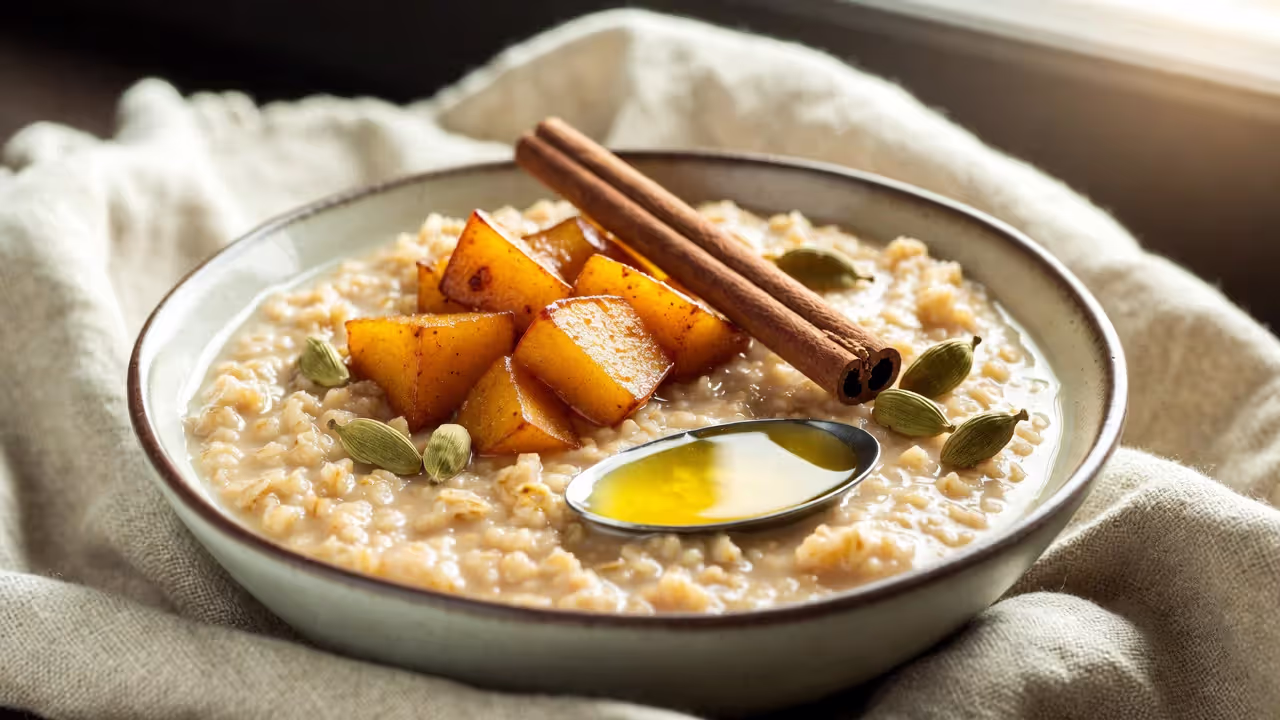 A grounding breakfast for morning practice.