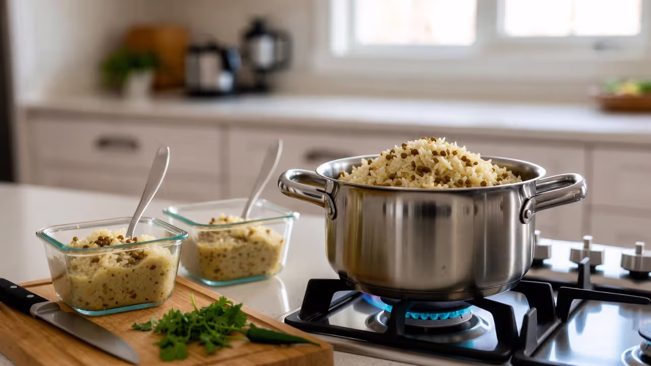 Batch-cooking makes Ayurvedic eating sustainable.